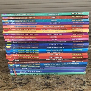 Lot of 25 Disney Wonderful World of Reading Story Books Vintage Early Moments - Foto 1 di 19