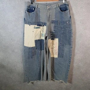 Jaded Gypsy Graphic Design Pattern Jeans Damen Medium Blue Denim - Bild 1 von 8