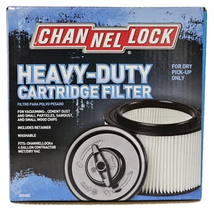 Filtro de cartucho Channellock para 4 gal. Aspiradora. - Recogida en seco - Cemento, aserrín - Imagen 1 de 4