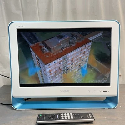 Sony Bravia KDL-19M4000 White with Neon Blue TV Television With Remote (READ) - Image 1 of 4