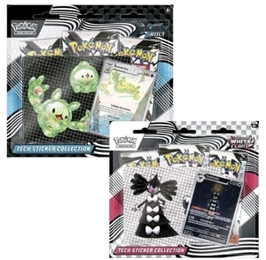 Pokemon Black Bolt and White Flare Tech Sticker Collection Set of 2 - Picture 1 of 1