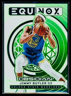 2024-25 Panini Obsidian Jimmy Butler #27 Electric Etch TRUE JADE GREEN FLOOD /25 - Image 1 of 2