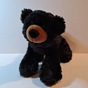 AURORA World Black Bear 8" Floppy Bean Plush Stuffed Animal Toy - Picture 1 of 11