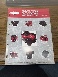 BRIGGS & STRATTON MODEL GUIDE SPECIFICATIONS PRICE LIST 1990 - Picture 1 of 1