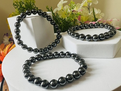 VALENTINO Braccialetto Cristallo Ematite 6 8 10mm Protezione Braccialetti Ematite Magnetici Regalo