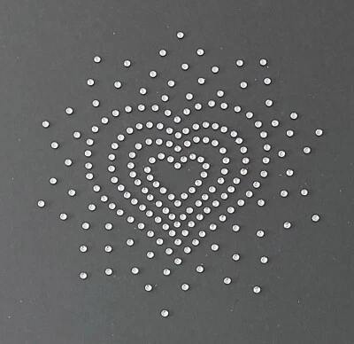 Hotfix Strass Bügelbild Motiv Herzen in Herz Silhouette Glasstrass Applikation  - Bild 1 von 4