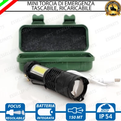 MINI TORCIA LED PORTAOGGETTI PER MINI COUNTRYMAN U25 RICARICABILE USB DOPPIO LED - Immagine 1 di 4