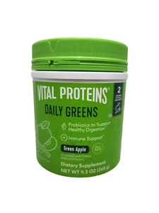 Vital Proteins Daily Greens Dietary Supplement - Green Apple- 9.3oz-EXP  7/2025 - Picture 1 of 1
