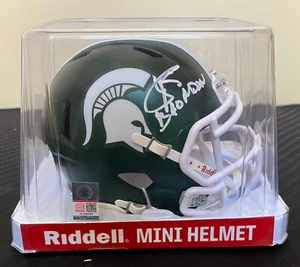 Riddell Andre Rison Michigan State Spartans Auto Mini Helmet JSA COA #AQ91114 - Picture 1 of 6