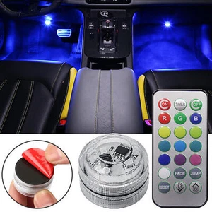 Remote Control RGB LED Light Waterproof Light Night Lamp Car Interior Ambient - Picture 1 of 12