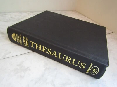 VTG Random House Websters Large Print Thesaurus Black First Edition Printed 1998 - Image 1 of 4