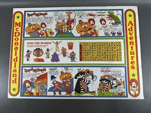 Ronald McDonald presentsCaptain Crook Discovers America Tray Liner 10" x 14"1977 - Picture 1 of 4