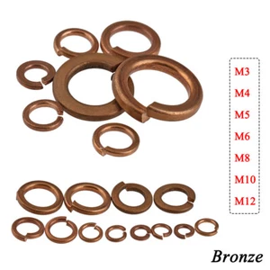 M3,4,6,8,12 Bronze Federring Sicherungsscheiben Federscheiben Sprengring DIN127 - Picture 1 of 10