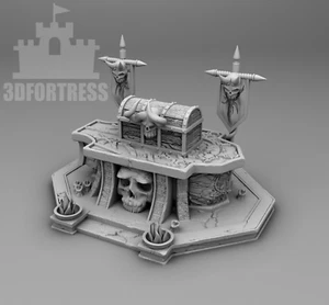 Altar Chest D&D miniature scale unpainted resin model 3D Fortress - Picture 1 of 1