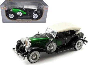 1934 Duesenberg Model J Black and Green with Cream Top 1/18 Diecast Model Car by - Picture 1 of 2