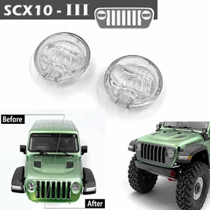RC Simulated Headlight Lens Light Covers For 1/10 AXIAL SCX10 III RC Truck - Picture 1 of 5