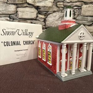 Dept 56 COLONIAL CHURCH Snow Village 51195 - Picture 1 of 7