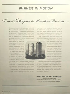 Anuncio impreso vintage de titanio y cobre Revere 1954 - Imagen 1 de 2