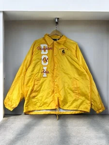Daughters Of Isis DOI Windbreaker Yellow Size Large Logo Vintage - Picture 1 of 12