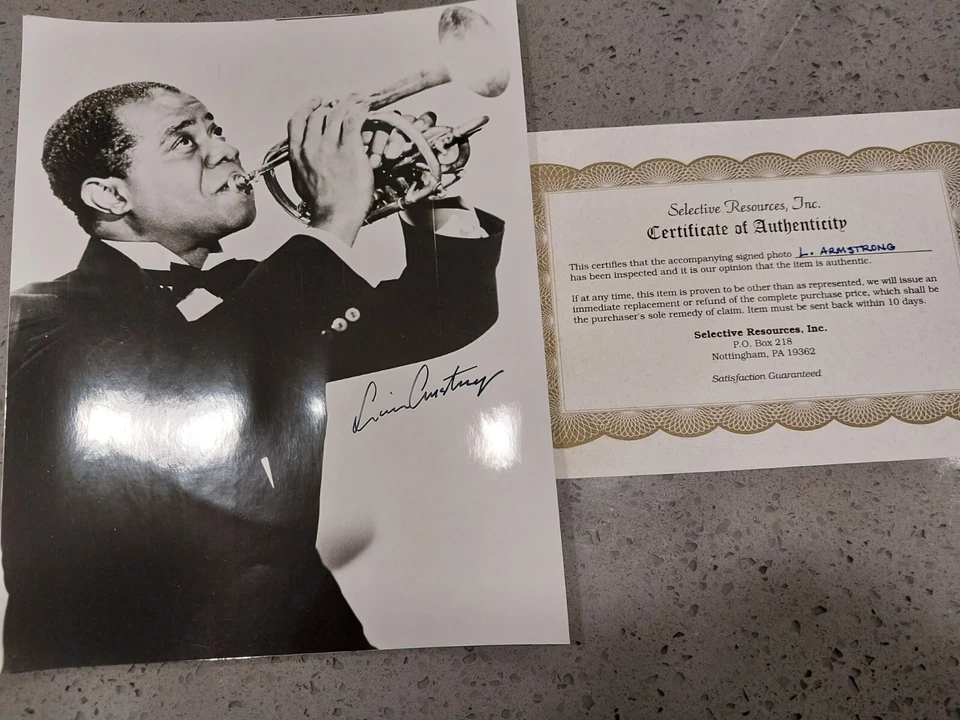 Louis Armstrong 8x10 Signed photo print jazz music autographed  - Image 1 of 1