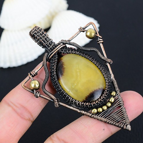 VETEMENTS Ciondolo a forma di stella settaria gialla filo di rame ciondolo avvolto regalo per sorella