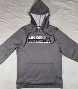 Under Armour Pullover Graphic Print Hoodie Lightweight Mens Small Gray - Picture 1 of 7