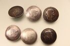 6 guzików na monety tradycyjne guziki prawdziwe srebro 1 korona Austria Franciszek Józef #4