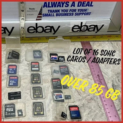 Lexar Platinum II 16GB SDHC SD Card Lot SANDISK 4GB PNY OPTIMA 240 HD SONY DUO P - Image 1 of 4