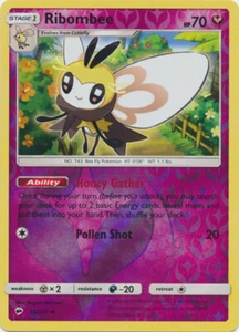 Ribombee - 96/147 - Uncommon - Reverse Holo LP, English Pokemon Sun & Moon Burni - Picture 1 of 1