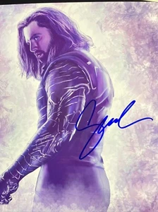 Fotografía de Sebastian Stan Fotografía Certificado de Autenticidad Foto firmada Marvel Cpt.America - Imagen 1 de 5