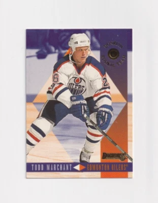 1995-96 Donruss ROOKIE TEAM insert # 8 Todd Marchant EDMONTON OILERS - Image 1 of 3