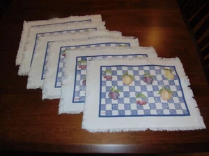 6er SET NEUE PFALTZGRAFF HOPSCOTCH FRANSEN STOFF TISCHSETS - Bild 1 von 7