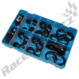 Scatola Di 32 Mikalor W5 316 Acciaio Inox Clip a P Gomma Foderato Condotto Pinze - Picture 1 of 3