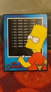 The Simpsons 3 Ring Binder Bart Detention Room Mint Condition - Picture 1 of 3
