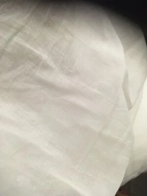 Tela ligera tejida fina de algodón blanco por yarda 57"-58" Foto 1 de 2