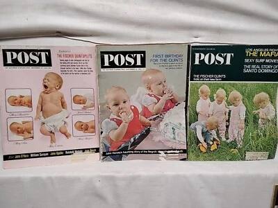Saturday Evening Post Magazines Lot of 3 Quintuplets Journey 1963 1964 1965 Foto 1 de 4