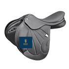 Black Premium Leather English Jumping Close Contact Horse Saddle