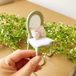 Vintage Victoria Green Garden Chair 1:12 Scale Dollhouse Miniatures Furniture - Picture 1 of 7