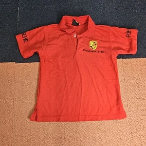 Porsche Womens Polo SS Shirt Medium Red Embroidered Stuttgart Racing R2b - Picture 1 of 10