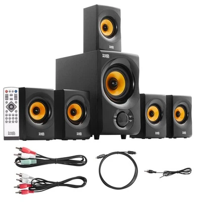Acoustic Audio Heimkino 5.1 Bluetooth Lautsprechersystem mit UKW-Tuner NEU - Bild 1 von 4