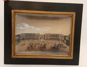 Vintage 30er 40er Shadowbox Diorama Artwork European Robt T Stevenson gerahmt - Bild 1 von 12
