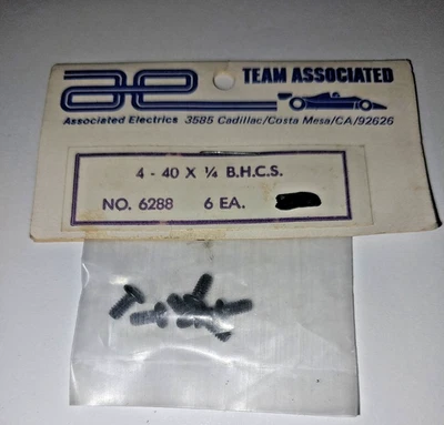 Team Associated RC 6288 4-40 X 1/4 button head cap screws - Image 1 of 2