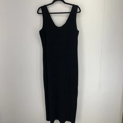 Vintage 90’s Y2K Maxi Velvet Slip Dress Dark Moody Whimsigoth Goth Sparkle Party - Image 1 of 4