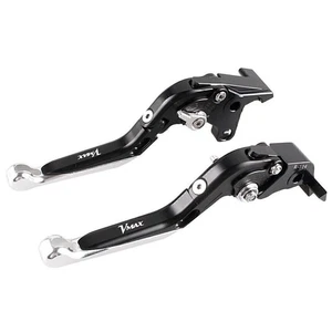 For Yamaha V-MAX 1700 2009-2015 2010 11 Black 2x Foldable Brake Clutch Levers - Picture 1 of 8