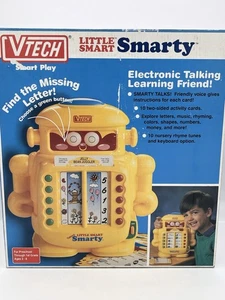 VTG 90s Vtech Talking Little Smart Smarty Robot W/ Cards Tested Working Clean - Picture 1 of 9