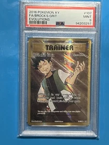 2016 Pokemon XY Evolutions #107 Brock's Grit Fa PSA 9 MINT - Picture 1 of 2