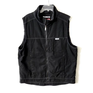 Gilet Wolverine uomo grande nero foderato sherpa tasche full zip - Foto 1 di 9