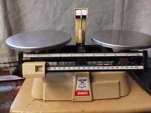 Scale, Ohaus Harvard Trip Balance Mechanical Beam 2 Pan Scale 2 KG 5 LB Vintage - Picture 1 of 4