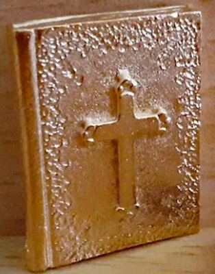 Dolls House Metal Bible Non Opening Gold Coloured 1:12 Scale Miniature tumdee - Image 1 of 4