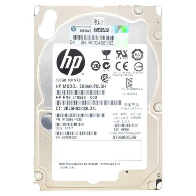 HP FESTPLATTE EG0600FBLSH 600GB 10K SAS 2.5'' 619286-003 - Bild 1 von 4
